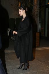 Lily Collins Wearing a Black Dress and Trench Coat   New York 12 12 2022   - 18