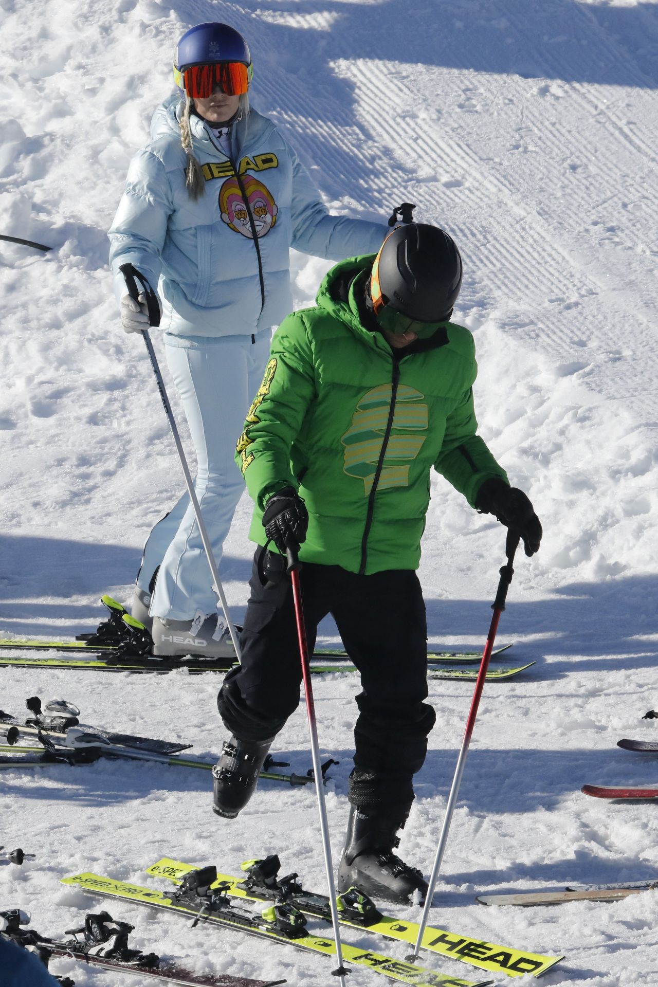 Lindsey Vonn and Diego Osorio at the Baqueira Beret Ski Resort in Spain ...