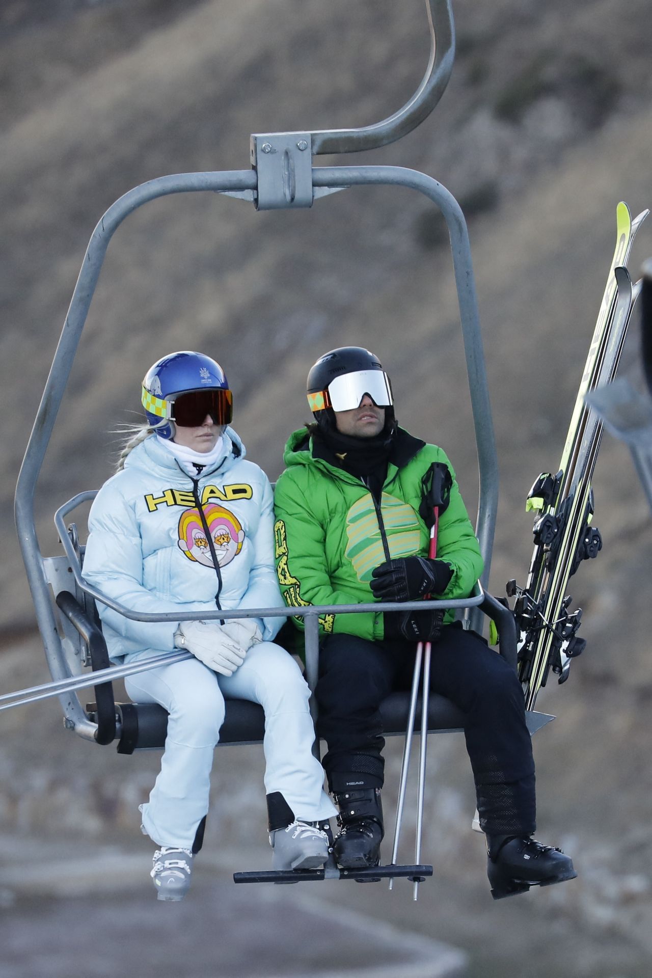 Lindsey Vonn and Diego Osorio at the Baqueira Beret Ski Resort in Spain