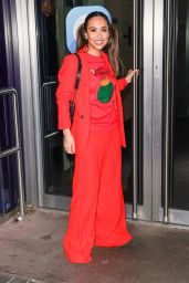 Myleene Klass in a Red Trouser Suit - London 12/02/2022