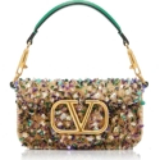 Valentino Small Embellished Loco Shoulder Bag