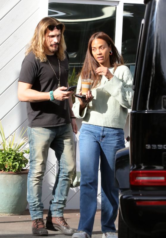 Zoe Saldana and Marco Perego - Out in Los Angeles 12/26/2022