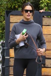 Alessandra Ambrosio in Workout Ready Outfit in West Hollywood 01/10/2023