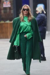 Amanda Holden in Green Co-orders at Heart Radio in London 01/13/2023