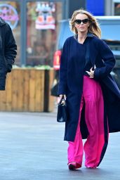 Amanda Holden Wearing a Pair of Bright Pink Trousers