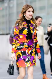 Anna Kendrick in a Colorful Outfit - CBS Studios in NYC 01/11/2023