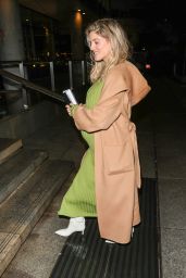 Ashley James in Green at GB News in London 01/25/2023