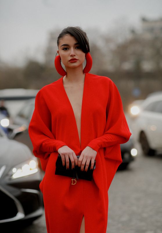 Cassandra Cano - Arriving at Stephane Rolland Show in Paris 01/24/2023