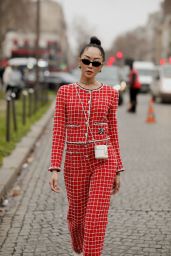 Chriselle Lim – Arriving at Chanel Show in Pari 01/24/2023