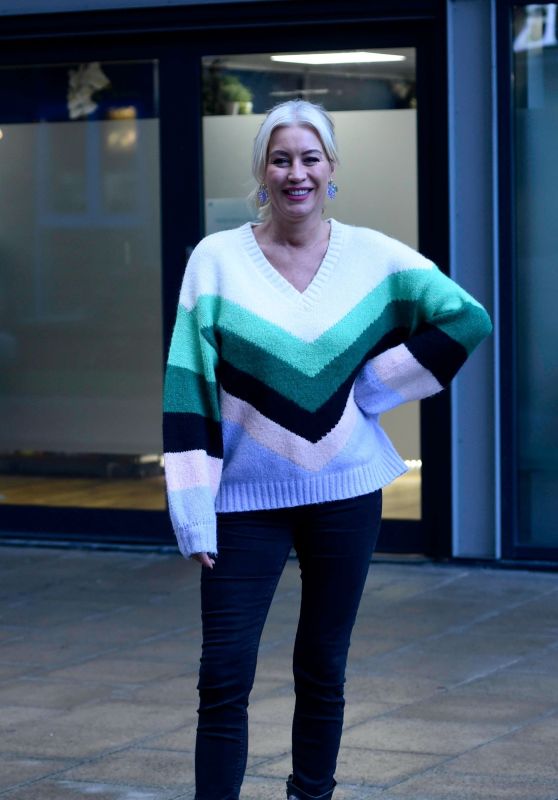 Denise Van Outen in Comfy Outfit  - Out in Leeds 01/25/2023