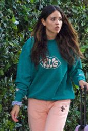 Eiza Gonzalez in a Colorblock Sweatsuit in LA 01/07/2023