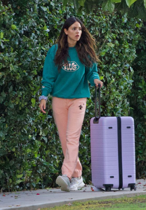Eiza Gonzalez in a Colorblock Sweatsuit in LA 01/07/2023