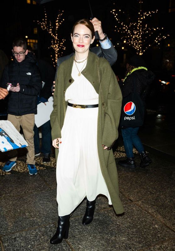Emma Stone at Crosby Street Hotel in New York City 01/12/2023