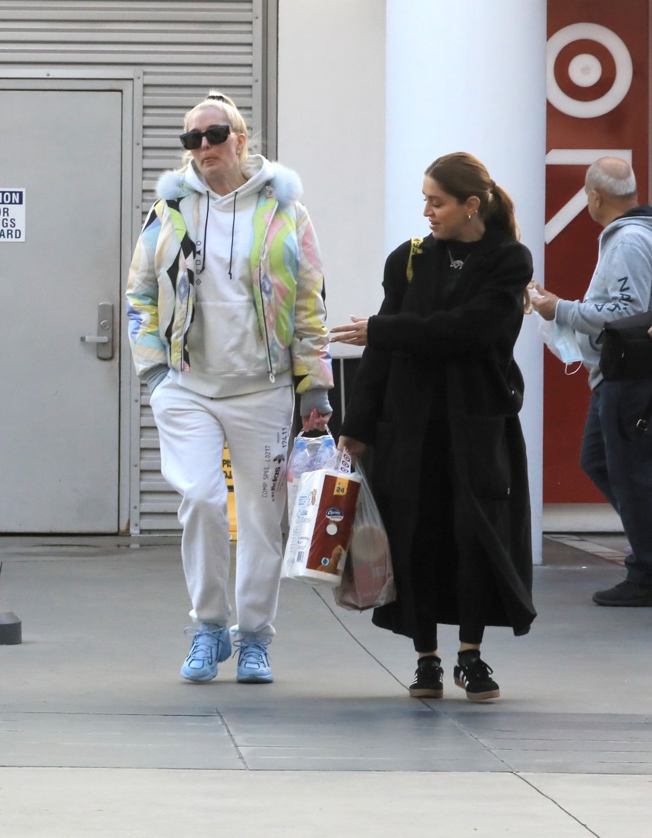 Erika Jayne steps out wearing joggers and a sweatshirt in Los Angeles as  she heads to a studio