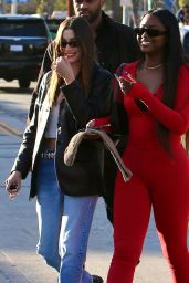 Hailey Rhode Bieber and Justine Skye at Great White in West Hollywood 01/06/2023