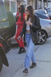 Hailey Rhode Bieber and Justine Skye at Great White in West Hollywood 01/06/2023