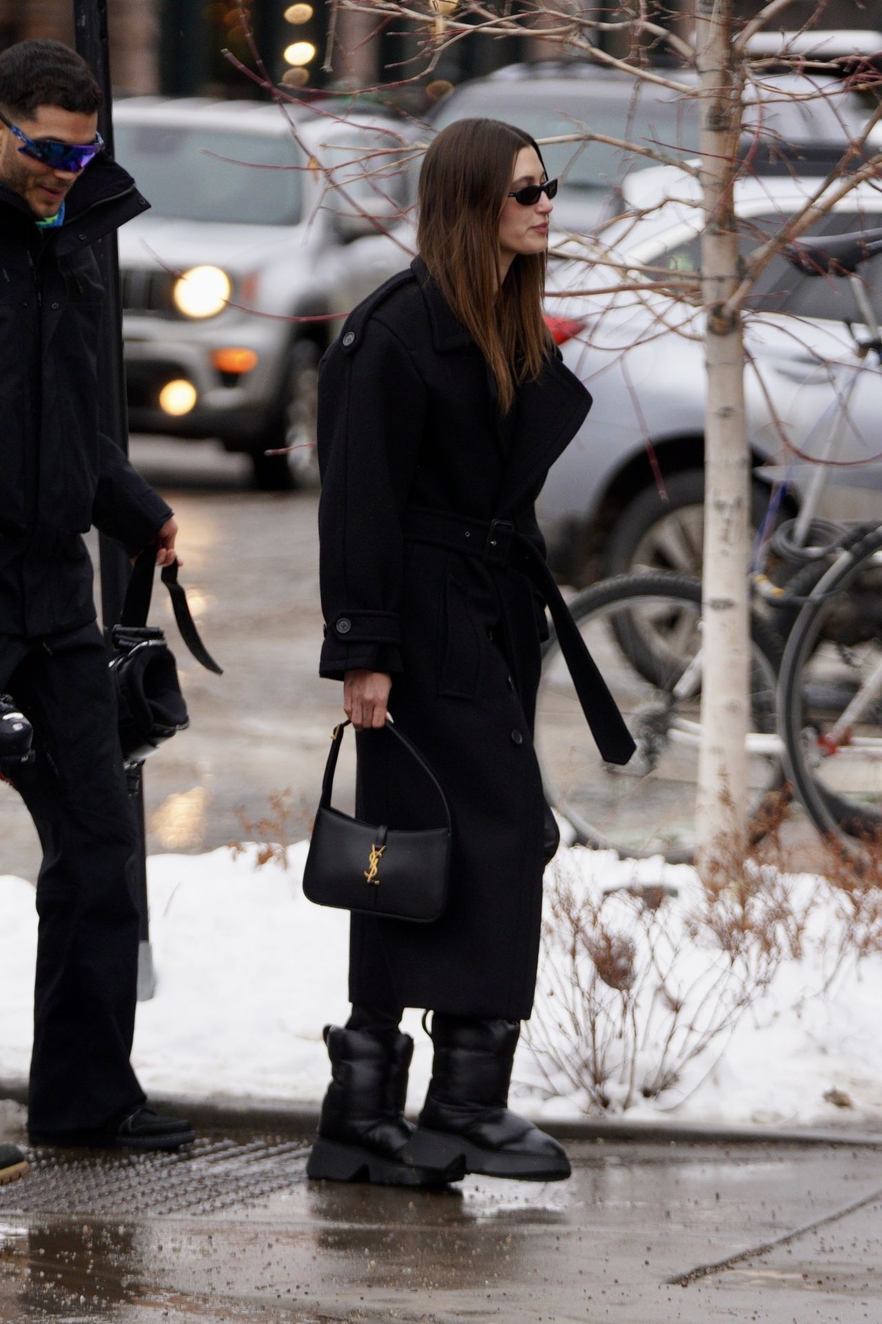 Hailey Rhode Bieber in an All-Black Ensemble in Aspen 12/31/2022