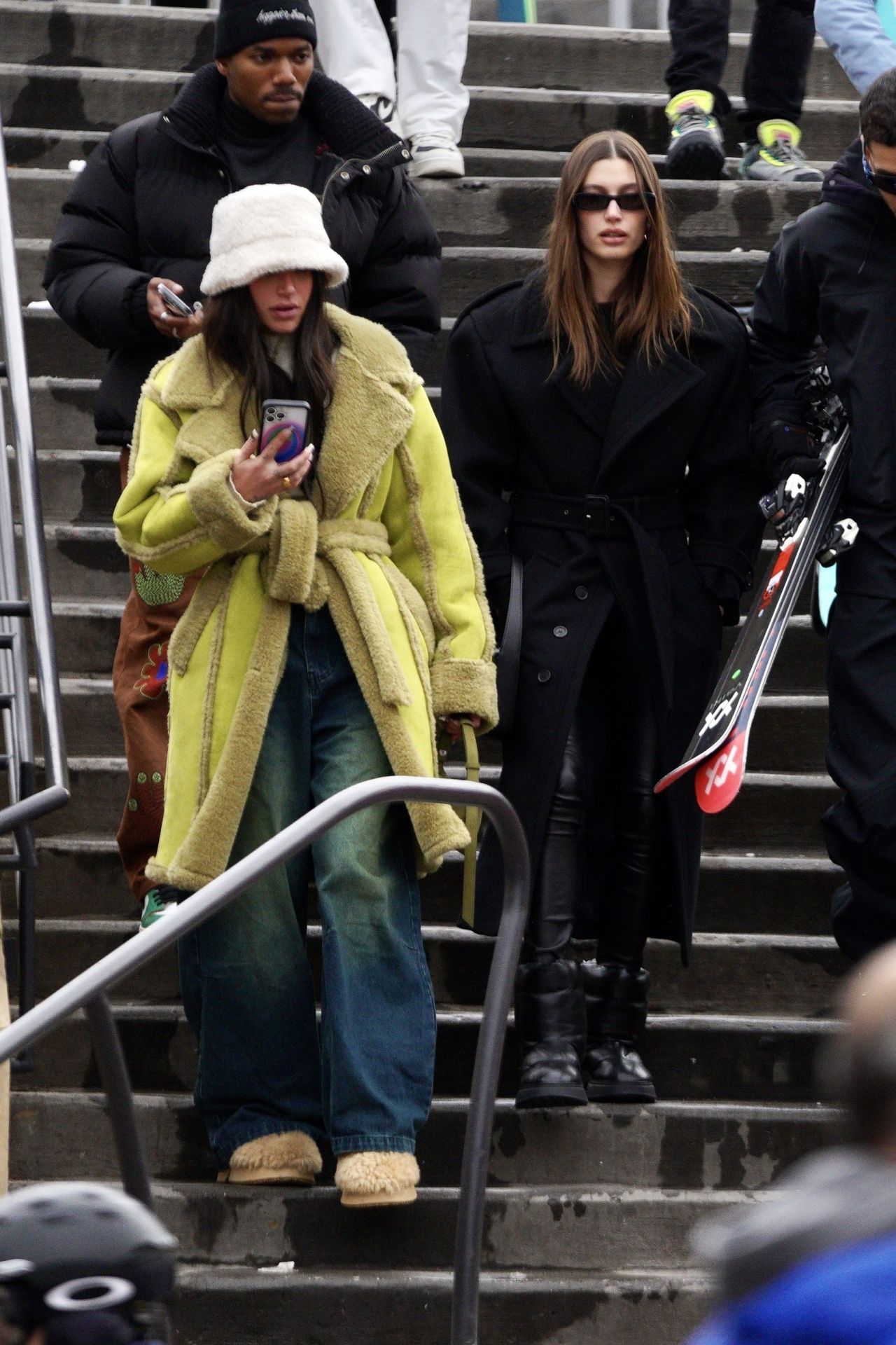 Hailey Rhode Bieber in an All-Black Ensemble in Aspen 12/31/2022