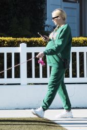 Heather Rae Young - Walking Her Dog in Newport Beach 01/26/2023