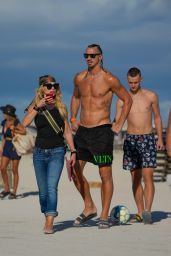 Helena Seger and Zlatan Ibrahimovic on the Beach in Miami 01/02/2023