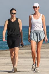 Ivanka Trump in Grey Shorts - Beach in Surfside 01/09/2023