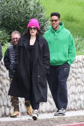 Jessie J in a Black Coat With Her Boyfriend Chanan Colman - Pasadena 01/08/2023