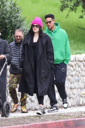 Jessie J in a Black Coat With Her Boyfriend Chanan Colman - Pasadena 01/08/2023