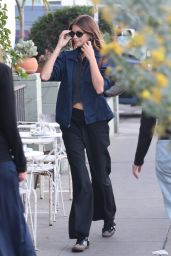 Kaia Gerber at the All Time Restaurant in Los Feliz 01/26/2023
