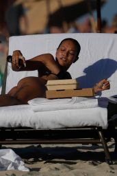 Karrueche Tran at the Beach in Miami Beach 12/31/2022