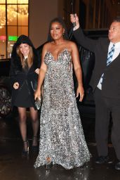 Keke Palmer in a Shimmering Silver Dress in New York 01/04/2023