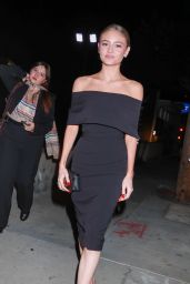 Leni Klum in a Form-fitting Black Dress and Tan Heels - Valentino Event in West Hollywood 01/12/2023