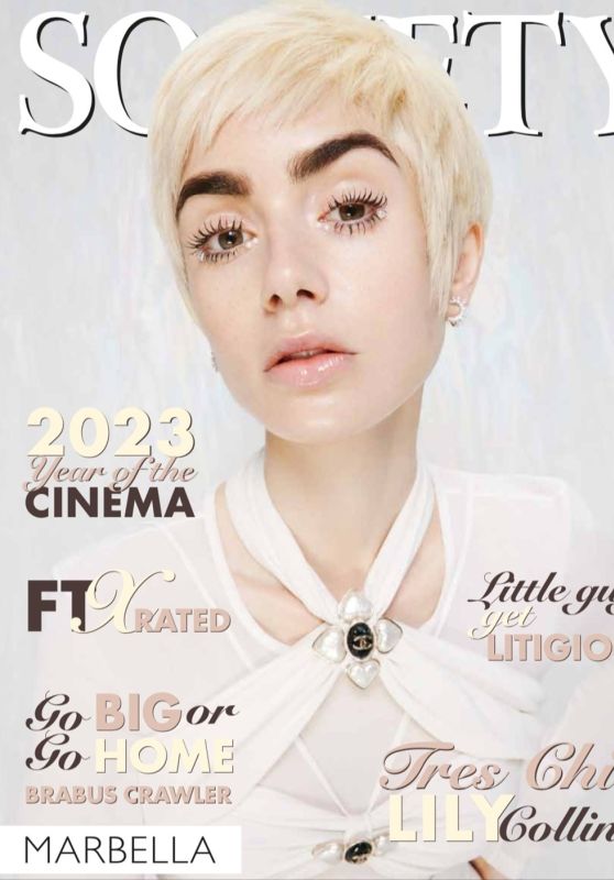 Lily Collins - Society Marbella January 2023 Issue
