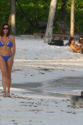 Luann de Lesseps in a Blue Bikini on the Beach in Tulum 01/11/2023
