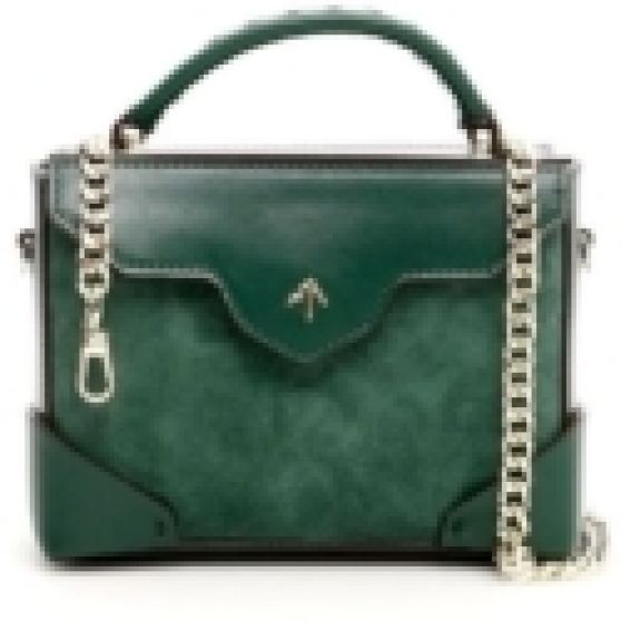 Manu Atelier Micro Bold Combo Bag in Emerald Green