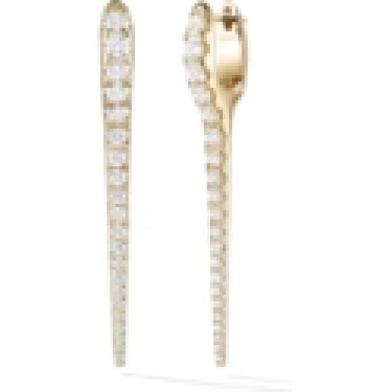 Melissa Kaye Lola Large 18-Karat Gold Diamond Earrings