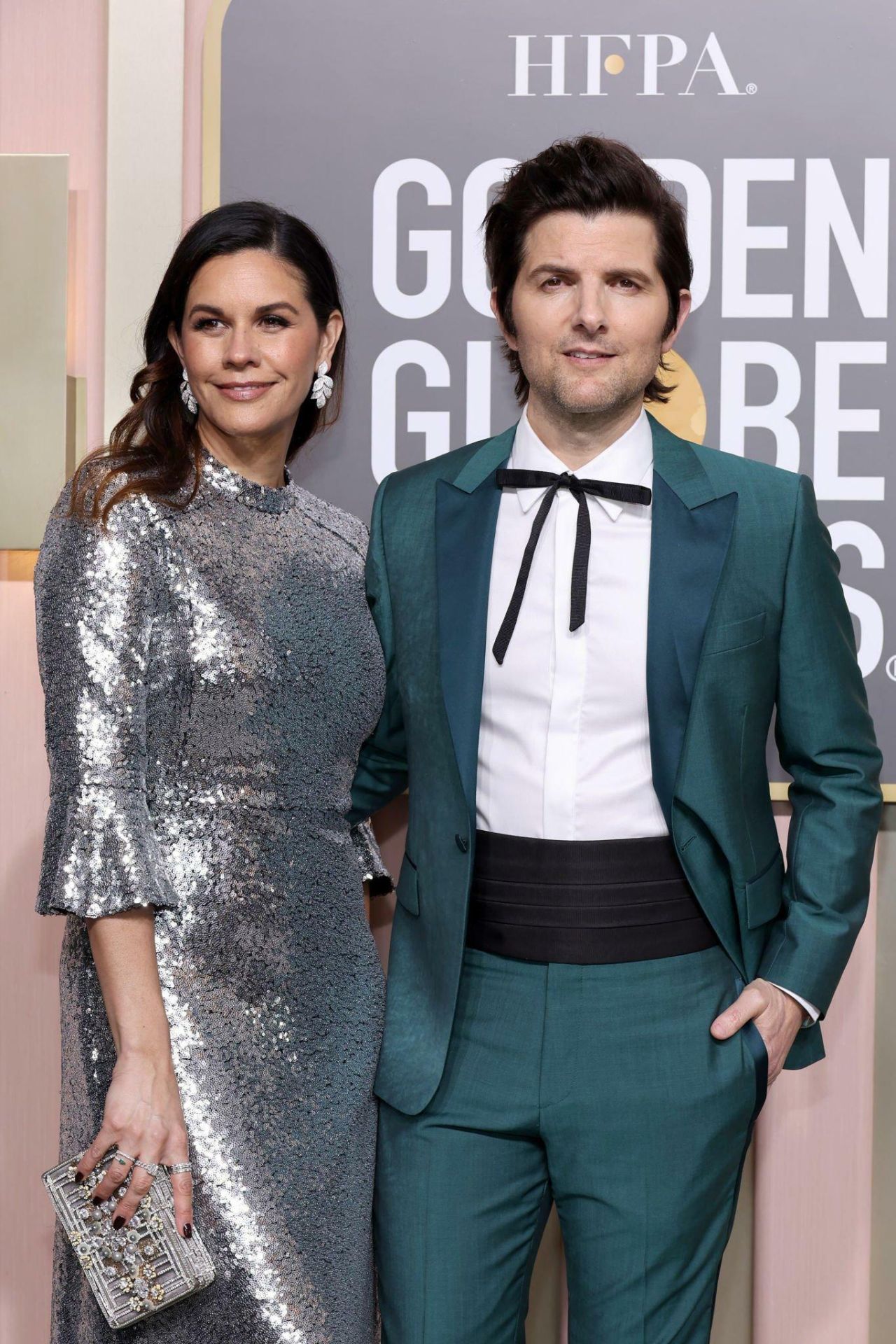 Naomi Scott and Adam Scott Golden Globe Awards 2023 • CelebMafia