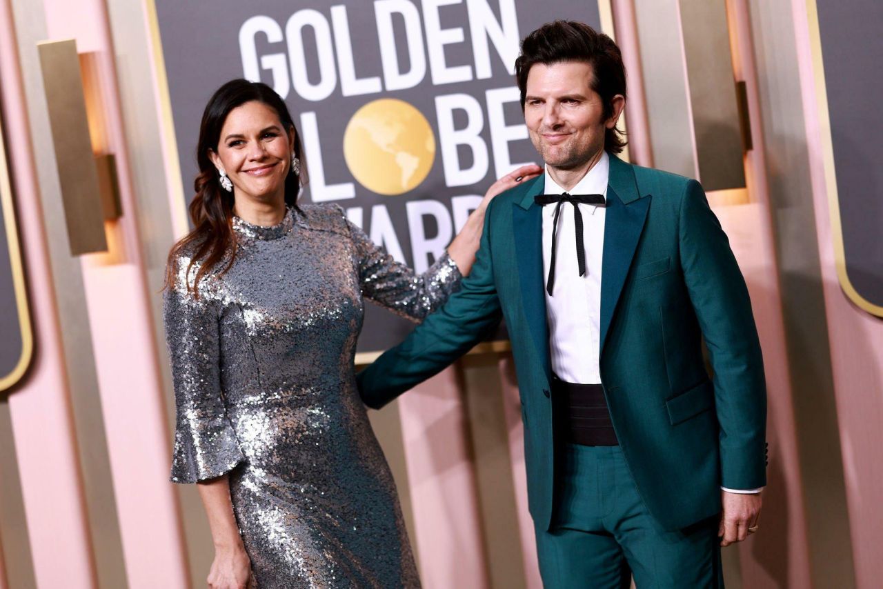 Naomi Scott and Adam Scott Golden Globe Awards 2023 • CelebMafia