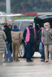 Nicole Kidman and Zoe Saldana - Filming the Spy Thriller "Lioness" at Palma De Mallorca Airport 01/27/2023