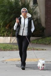 Nicole Murphy in a Vest and a White Hoodie - Beverly Hills 01/07/2023