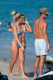 Paige Lorenze in a Blue Bikini on the Beach in Miami Beach 01/02/2023
