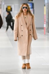 Rita Ora in an Oversized Coat - JFK Airport in New York City 01/29/2023