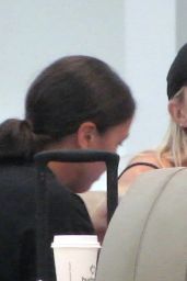 Samantha Kerr and Kristie Mewis at Perth Airport 01/04/2023