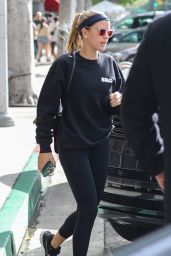 Sofia Richie in All-black at the Honor Bar in Beverly Hills 01/17/2023