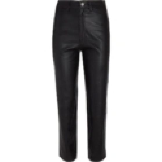 Sprwmn Black Leather 5 Pocket Straight Leg Pants