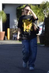 Addison Rae in Baggy Clothing - Carnival Restaurant in LA 02/23/2023