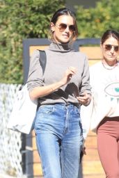 Alessandra Ambrosio in Jeans and a Turtleneck - West Hollywood 01/31/2023