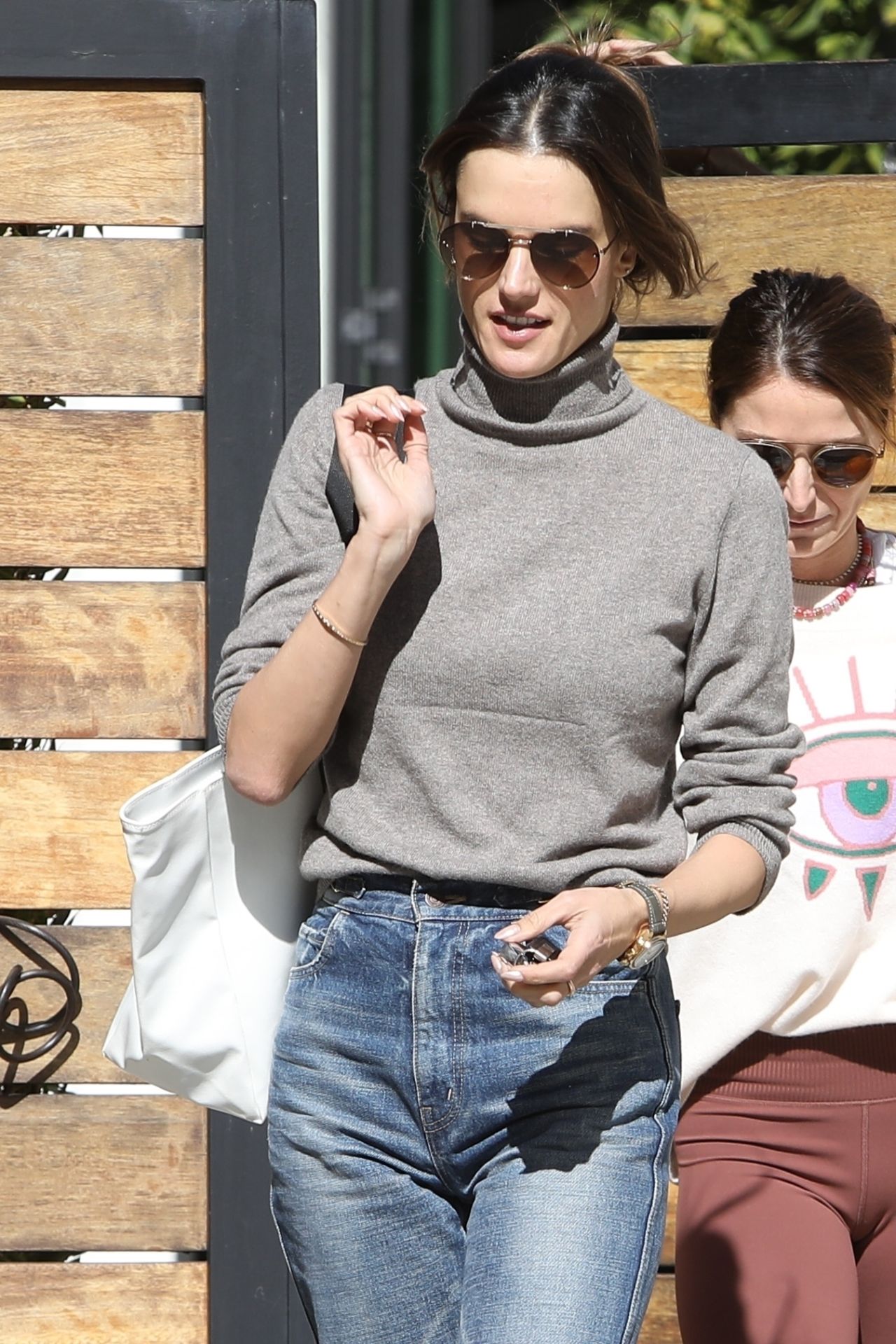 Alessandra Ambrosio in Jeans and a Turtleneck - West Hollywood 01/31 ...