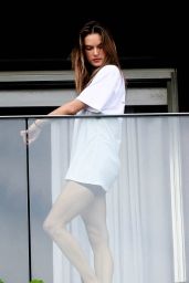 Alessandra Ambrosio on Her Hotel Balcony in Rio de Janeiro 02/17/2023