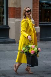 Amanda Holden in an Eye-Catching Yellow Dress - London 02/20/2023