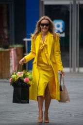 Amanda Holden in an Eye-Catching Yellow Dress - London 02/20/2023